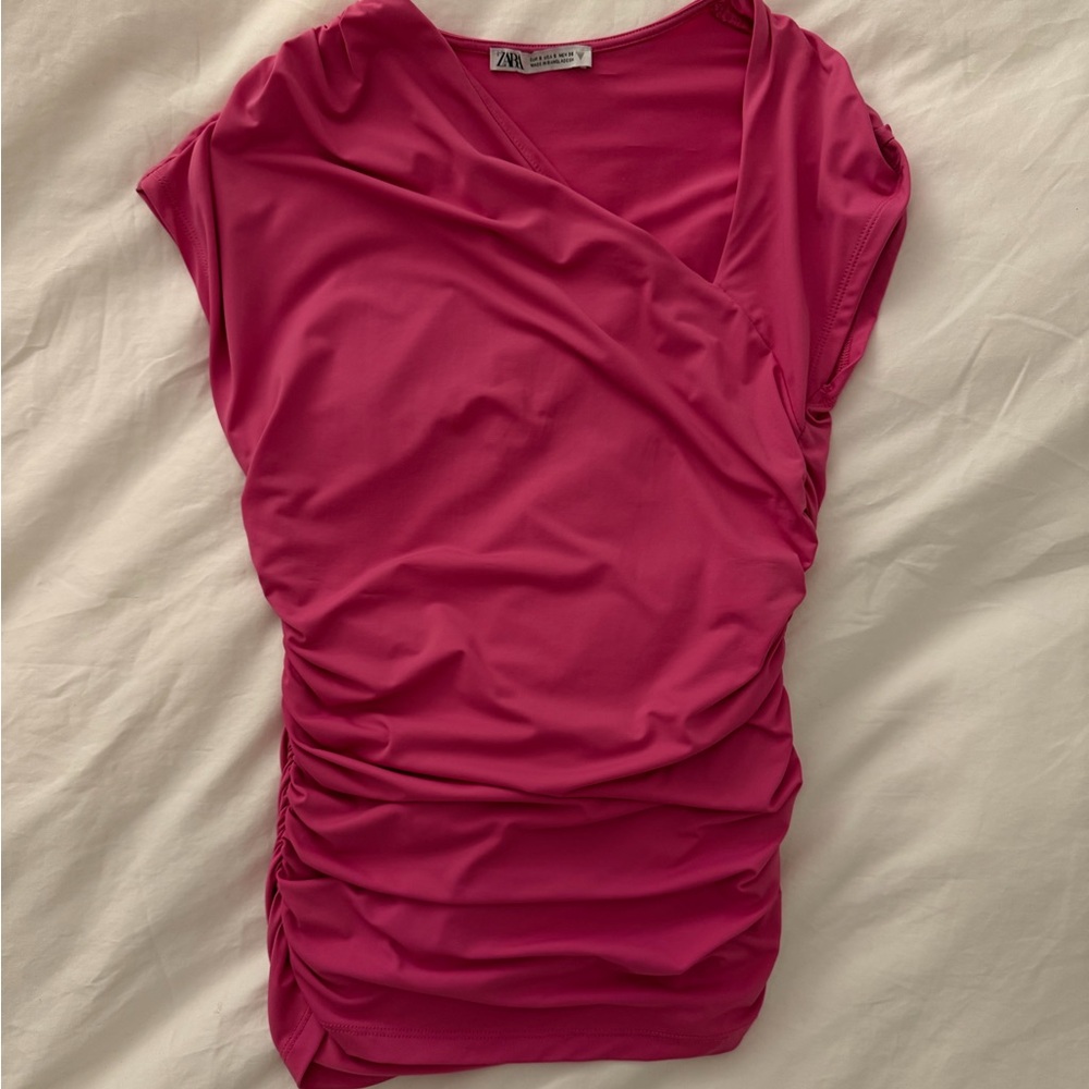 Zara Women's Pink Contour Top